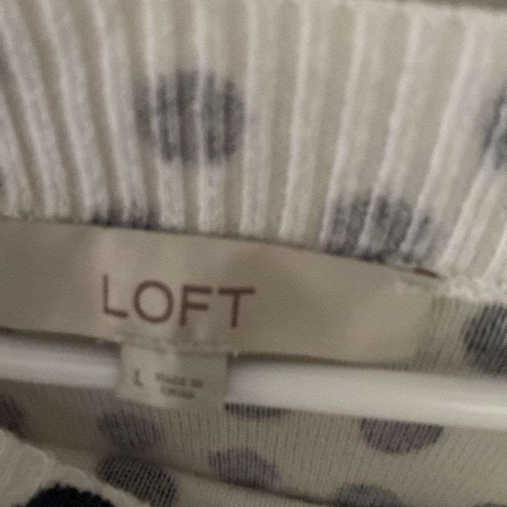 LOFT Polka Dot Sweater. Size Large. - Picture 2 of 4